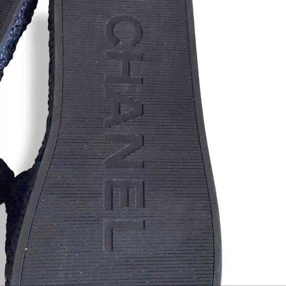 Chanel Interlocking CC Logo Straw Espadrilles Size: 8.5 EU 39 - Picture 11 of 16